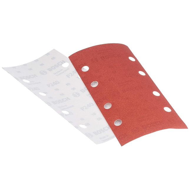 Bosch Tools,2609256A85,Set of Sanding Papers Diamater-93x185mm Holes-8 G240 10pcs