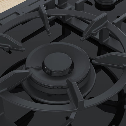 موقد غاز سيريس 8 90 سم سيراميك، أسود