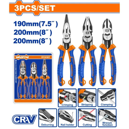 WPS0413Wadfowمجموعة كماشات وظيفية مريحة من وادفو