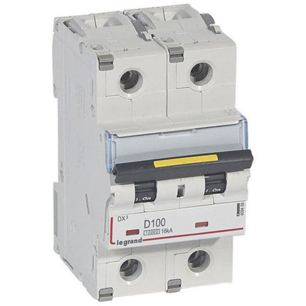 409459Legrandقاطع دائرة Legrand DX3 ثنائي القطب 100A منحنى D