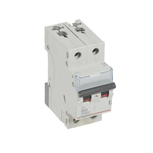 404116Legrandقاطع دائرة MCB TX3 بسعة 10000A ثنائي القطب 40A منحنى B