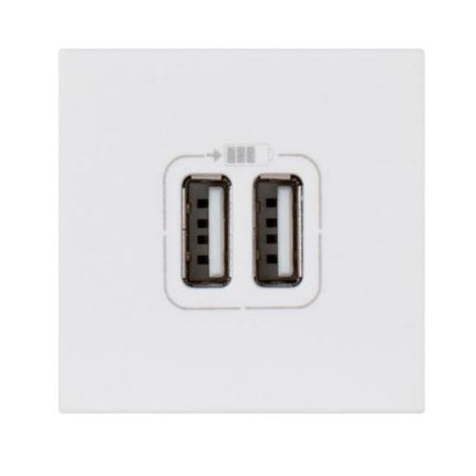 077594Legrandمقبس USB مزدوج من Legrand Mosaic 5V 1500mA وحدتان أبيض