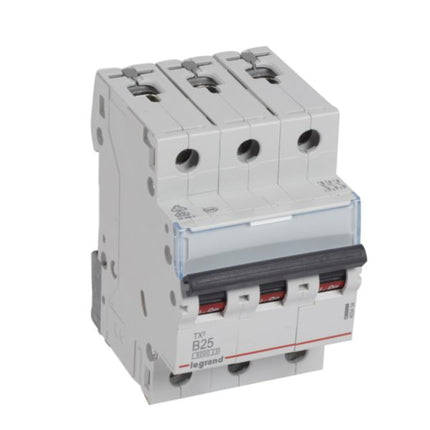 403404Legrandقاطع دائرة Legrand TX3 ثلاثي الأقطاب 25A منحنى B 6000A
