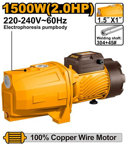JP150068INGCOمضخة مياه نفاثة ذاتية التحضير JP150068-5 بقوة 1500 واط