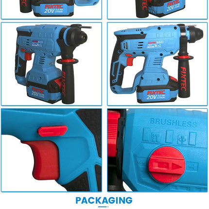 FCRH22LFXFixtecمثقاب دوار فرشاة FIXTEC 22 مم بدون سلك مع تقنية SDS-Plus