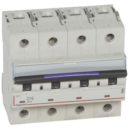 410226Legrandقاطع دائرة Legrand DX3 رباعي الأقطاب 16A منحنى D