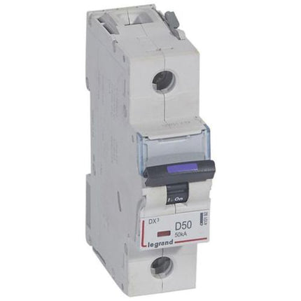 410192Legrandقاطع دائرة Legrand DX3 أحادي القطب 50A منحنى D