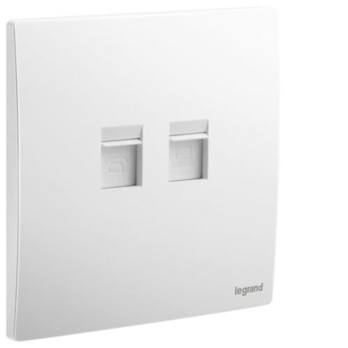 281166MWLegrandمقبس Legrand Mallia Senses RJ45 الفئة 6 UTP أبيض غير لامع