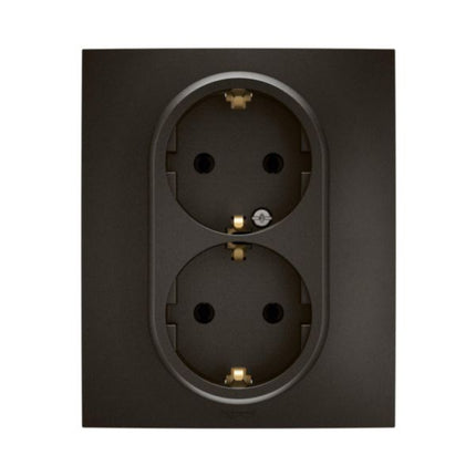 NP3131BKLegrandنيلوي مقبس شوكو ثنائي 2P+E 16A 250V أسود مات