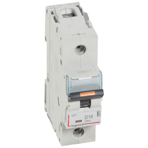 409807Legrandقاطع دوائر ليجراند DX3 أحادي القطب 16A منحنى D