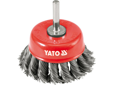 YT-4752Yatoفرشاة الكوب YATO YT-4752 بعمود سلك فولاذي ملتوي 75 مم