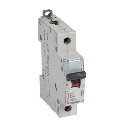 407966Legrandقاطع دائرة Legrand MCB DX3 6000A أحادي القطب 4A منحنى D