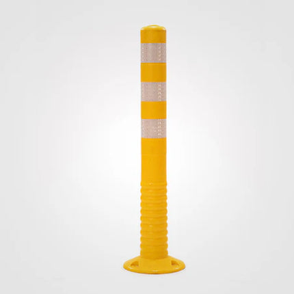 Yellow Warning Post Safety Marker Road Traffic