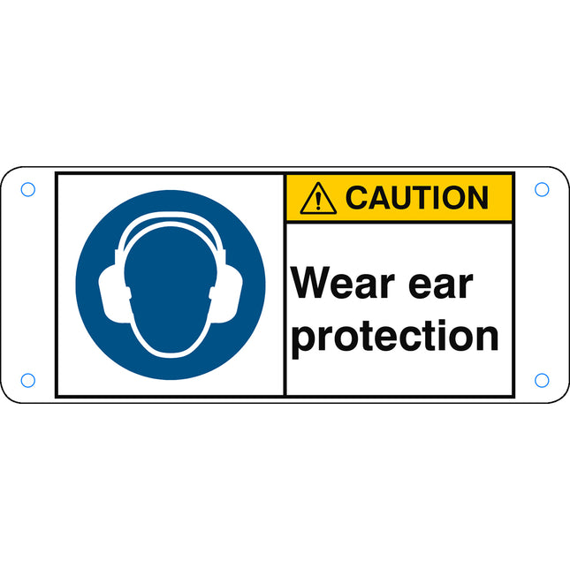 ISO Safety Sign  Wear ear protection