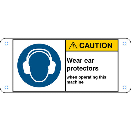 ISO Safety Sign  Wear ear protection