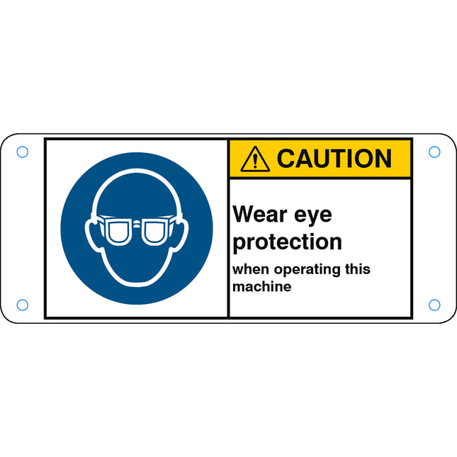 ISO Safety Sign  Wear eye protection
