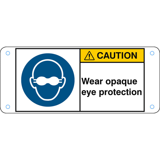 ISO Safety Sign  Wear opaque eye protection