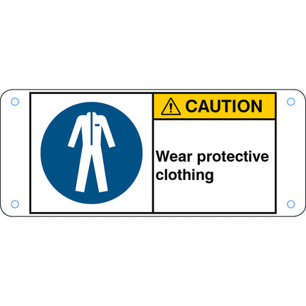 ISO Safety Sign  Wear protective clothing