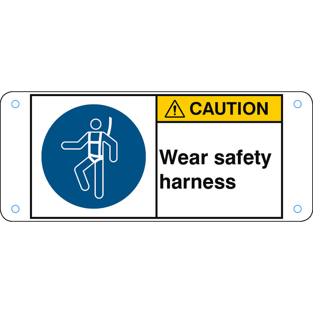 ISO Safety Sign  Wear safety harness
