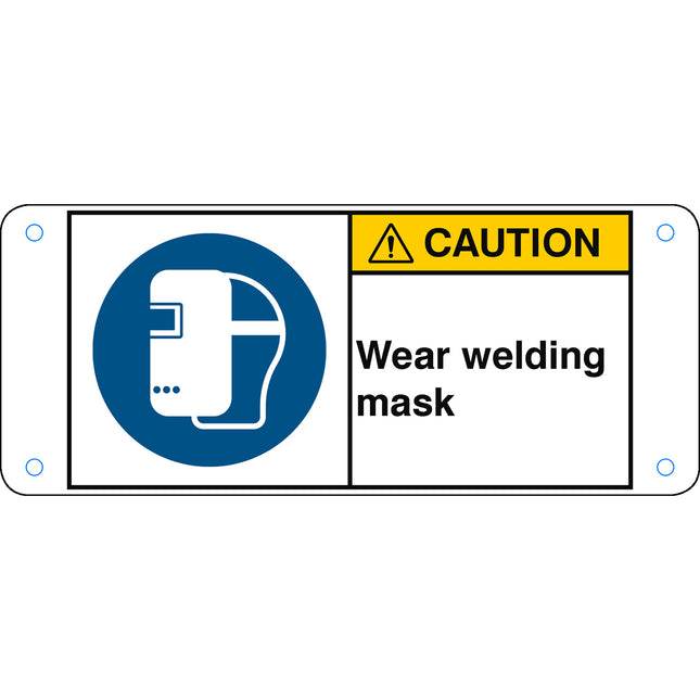 ISO Safety Sign  Wear welding mask