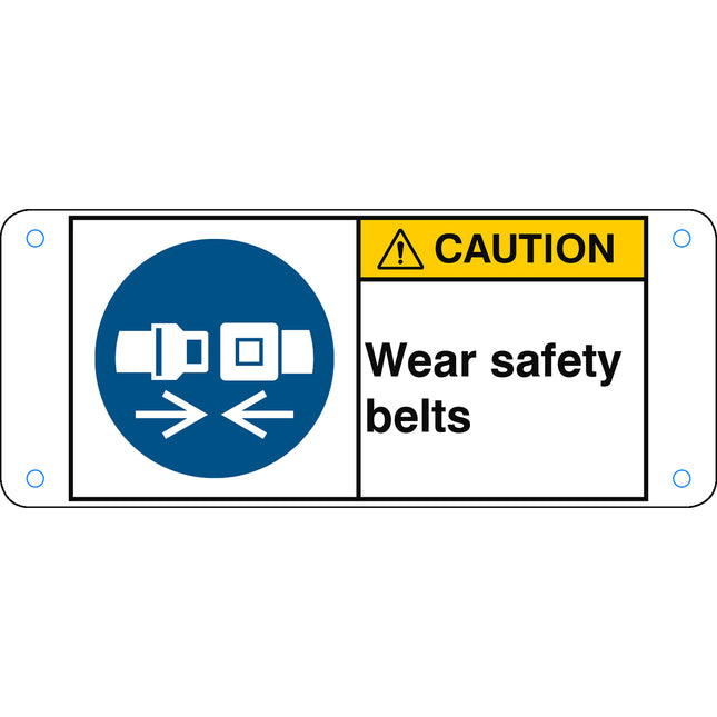 ISO Safety Sign  Wear safety belts