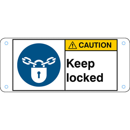ISO Safety Sign  Keep locked