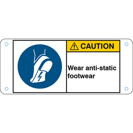 ISO Safety Sign  Wear antistatic footwear