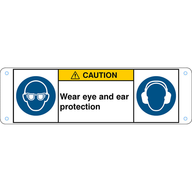ISO Safety Sign  Wear eye protection Wear ear protection