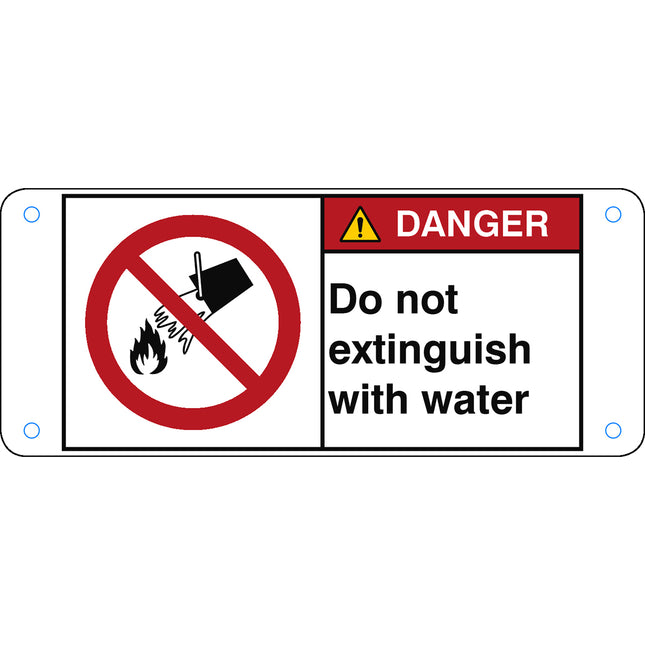 ISO Safety Sign  Do not extinguish with water