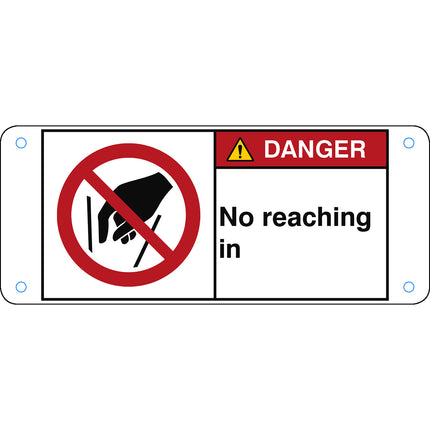 ISO Safety Sign  No reaching in