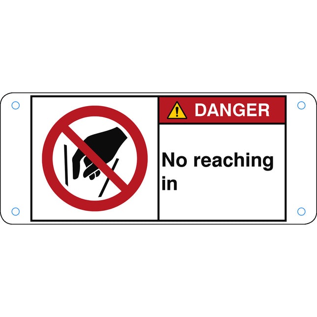 ISO Safety Sign  No reaching in