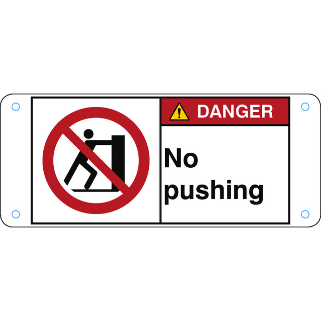 ISO Safety Sign  No pushing