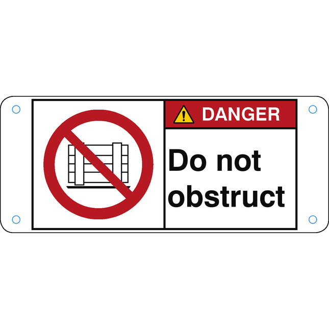 ISO Safety Sign  Do not obstruct