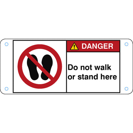 ISO Safety Sign  Do not walk or stand here