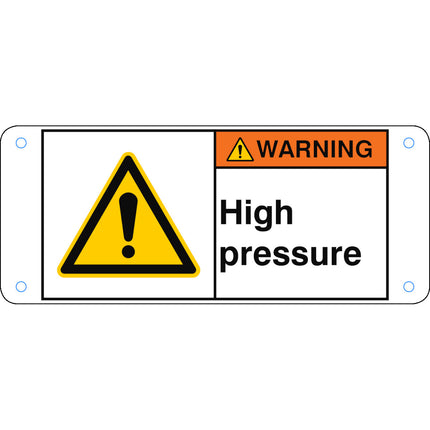 ISO Safety Sign  High pressure