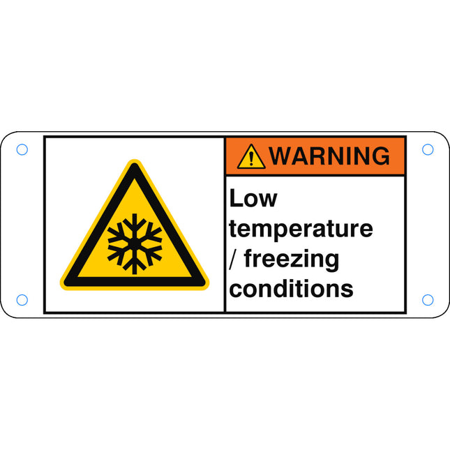 ISO Safety Sign  Low temperature freezing conditions