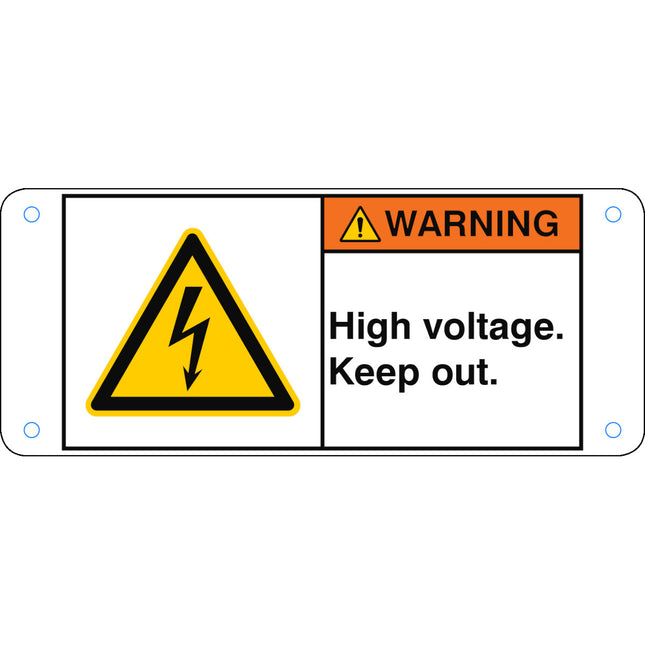 ISO Safety Sign  High voltage Keep out