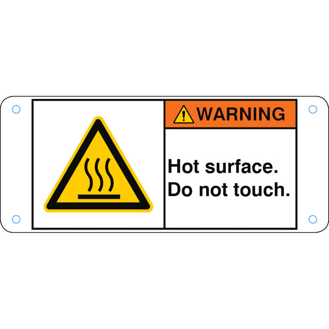 ISO Safety Sign  Hot surface Do not touch