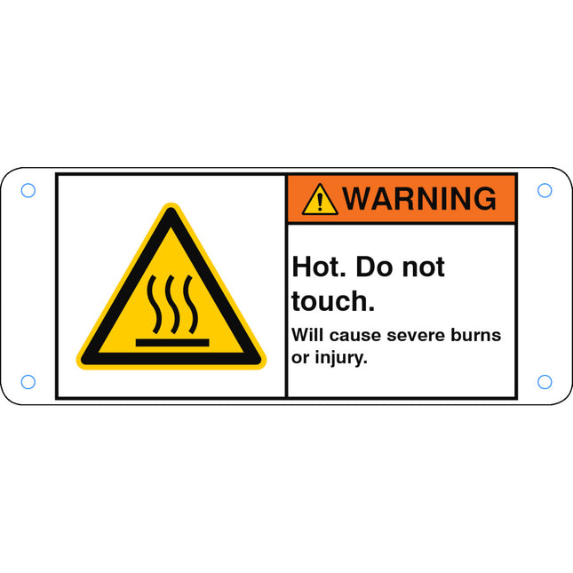ISO Safety Sign  Hot Do not touch Will cause severe burns or injury