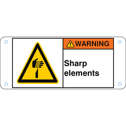ISO Safety Sign  Sharp elements