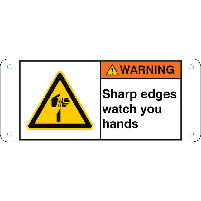 ISO Safety Sign  Sharp edges watch you hands
