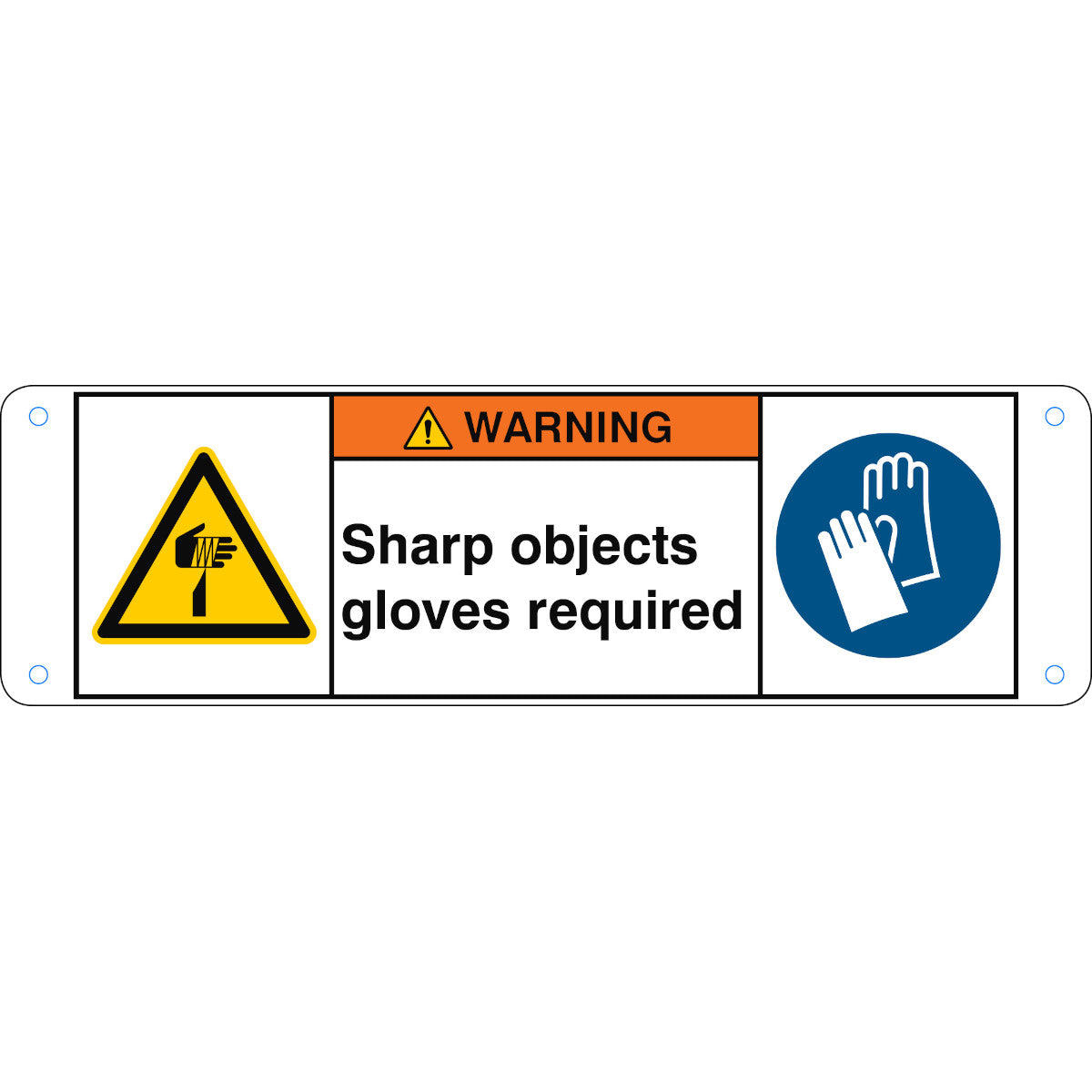 ISO Safety Sign - Sharp objects gloves required – TOOLMART
