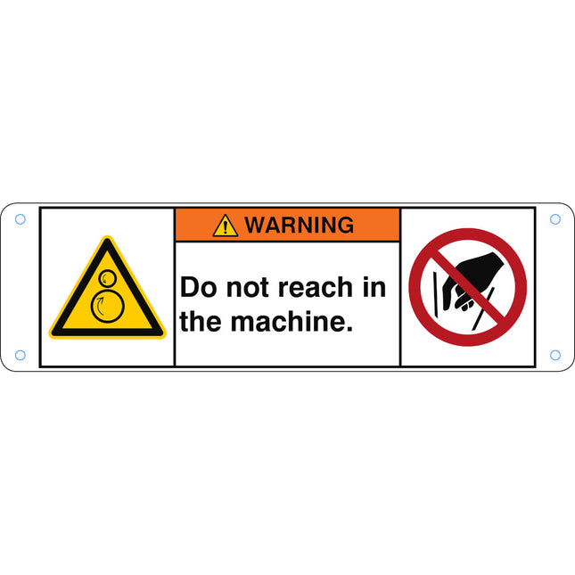 ISO Safety Sign  Do not reach in the machine