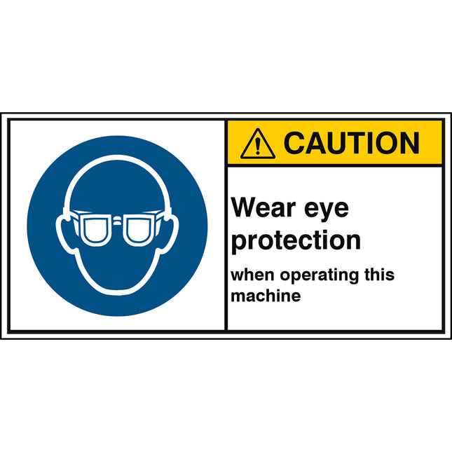 ISO Safety Sign  Wear eye protection