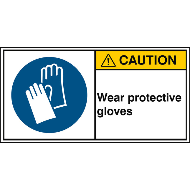 ISO Safety Sign  Wear protective gloves