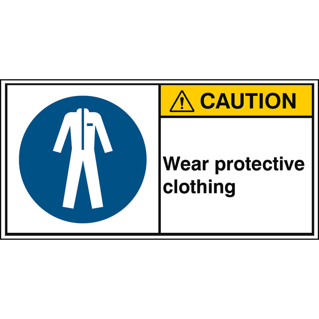 ISO Safety Sign  Wear protective clothing
