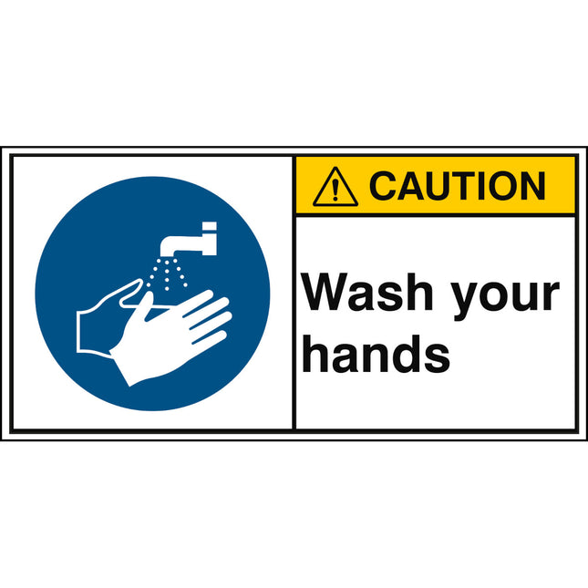 ISO Safety Sign  Wash your hands