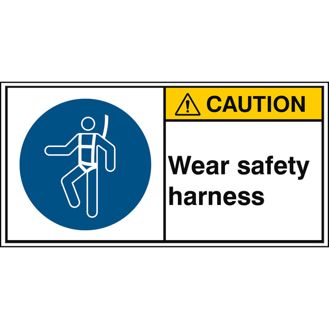 ISO Safety Sign  Wear safety harness