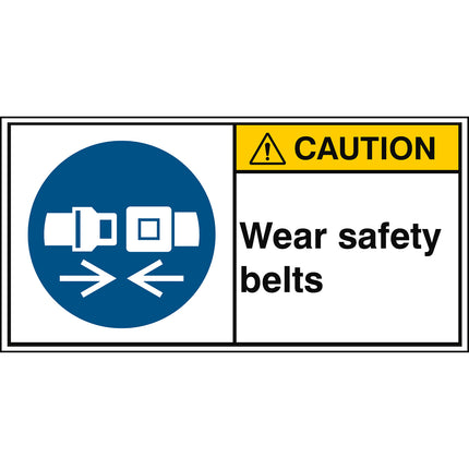 ISO Safety Sign  Wear safety belts