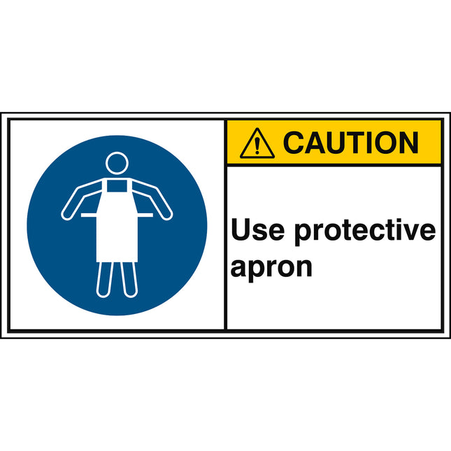 ISO Safety Sign  Use protective apron